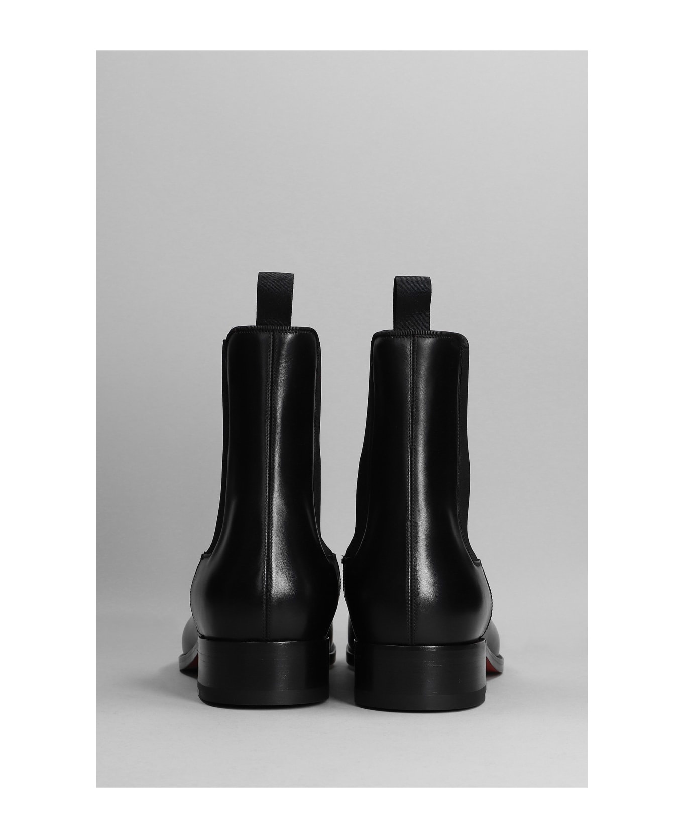 Samson Flat Ankle Boots In Black Leather - 4