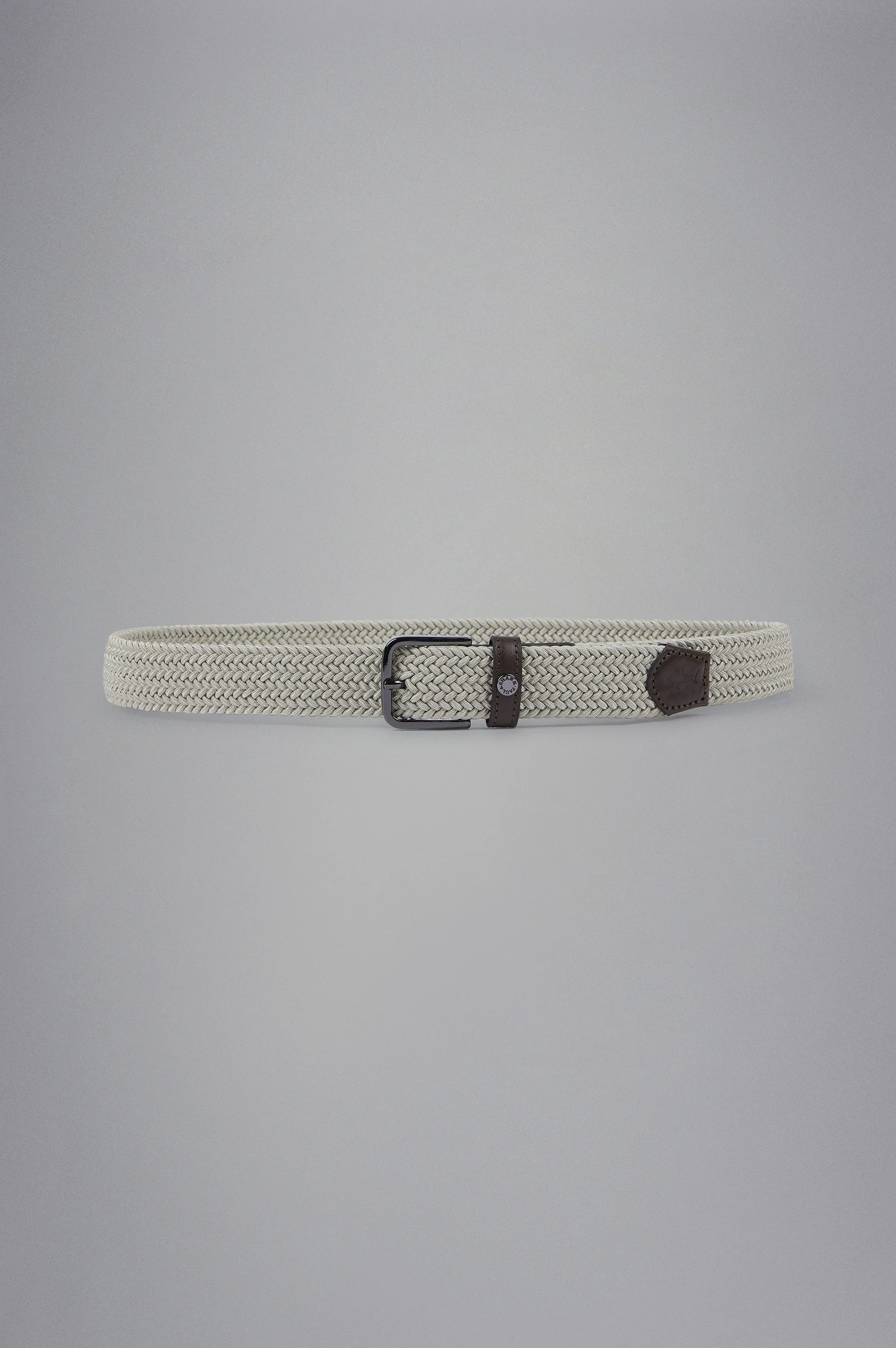 LEATHER TRIMMED ELASTIC BELT - 1