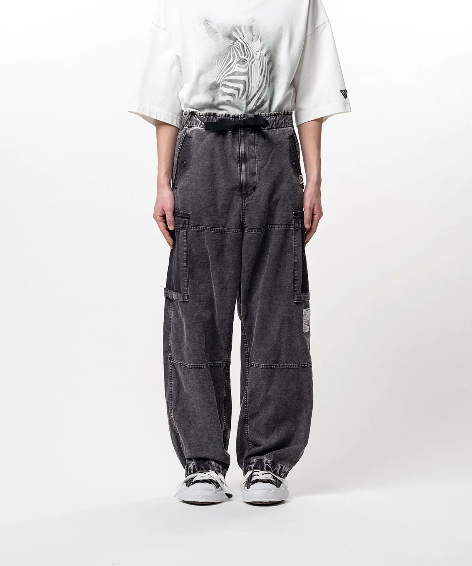 Cotton Satin Cargo Pants - 1