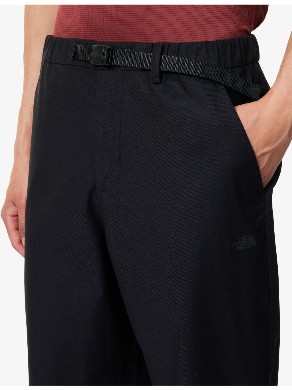 Belted Tapered-Leg Cotton Trousers - 5