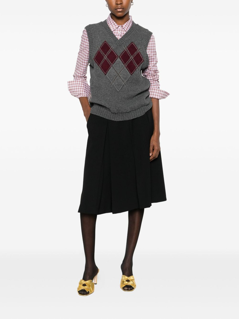 N°21 stud-embellished argyle-knit vest outlook