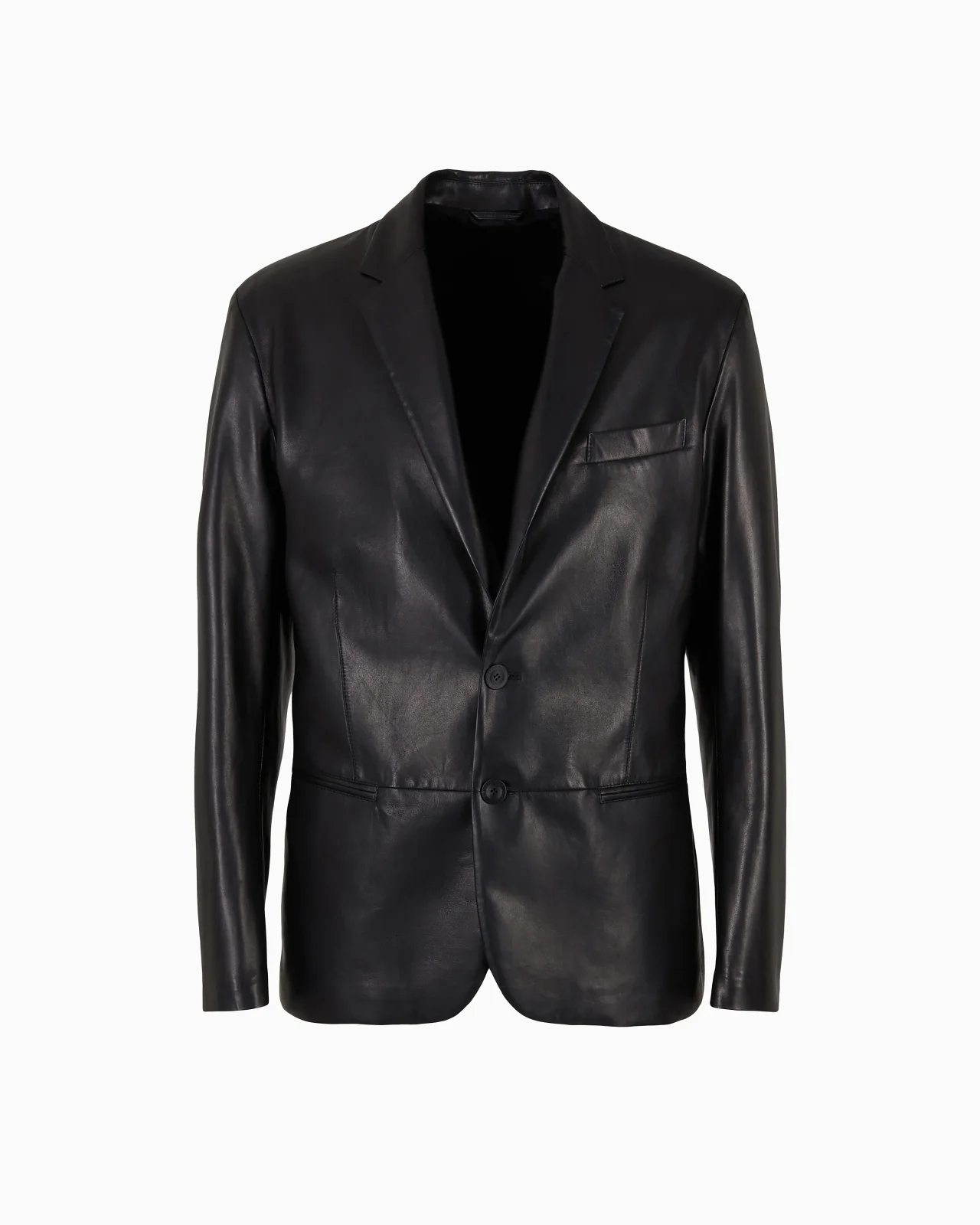Single-breasted, nappa-leather jacket - 1