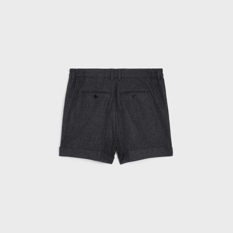 CELINE triple-pleated flannel shorts outlook