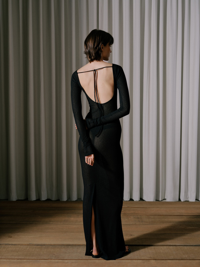 SHEER KNIT JERSEY DRESS 4