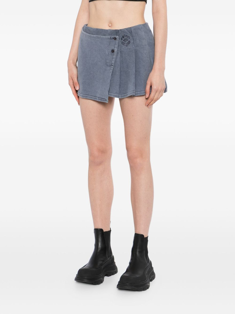 pleated wrap mini skirt 3