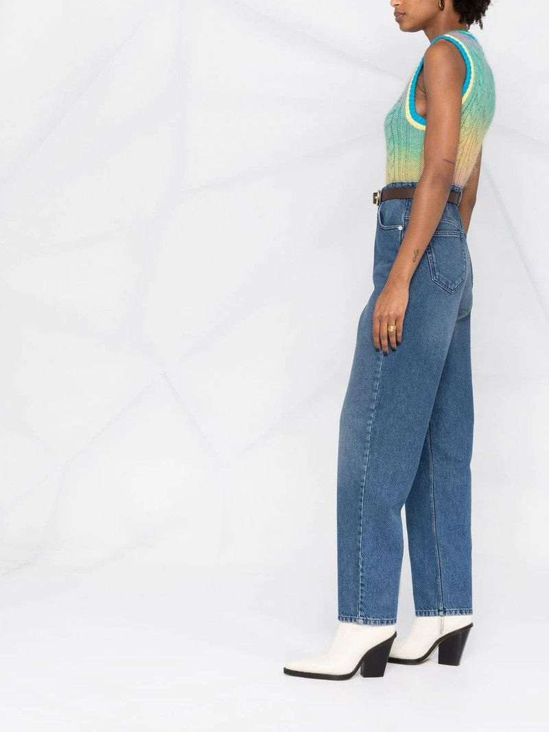 high-waist straight-leg jeans 4