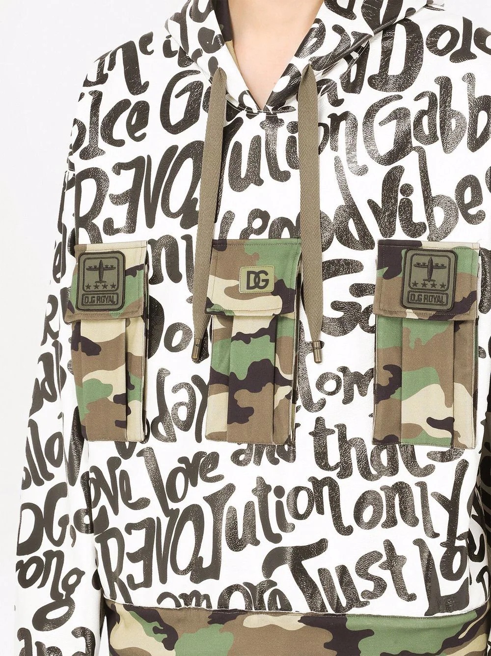 graphic-print camouflage hoodie - 5