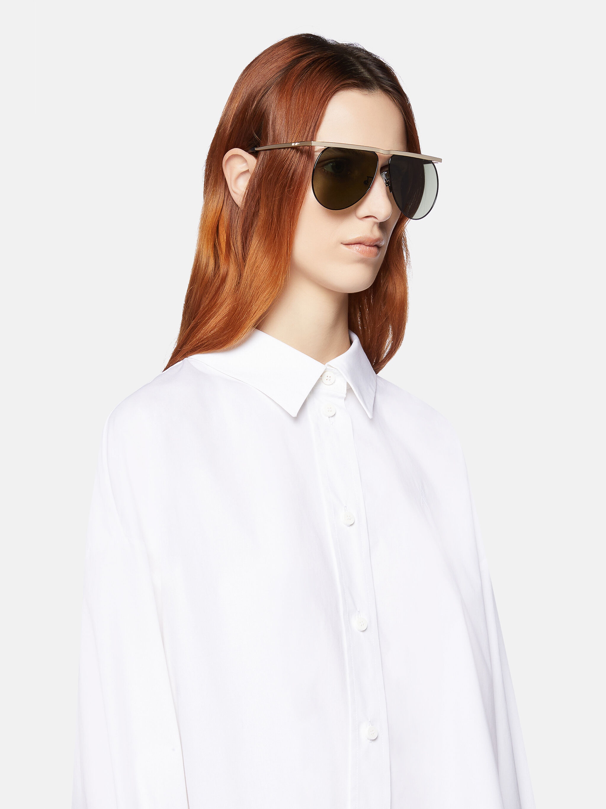 サングラス THE ATTICO Woman Sunglasses Gold ATTICO38C5SUN 5 The Attico Milano Oversized Sunglasses in Purple | Linda