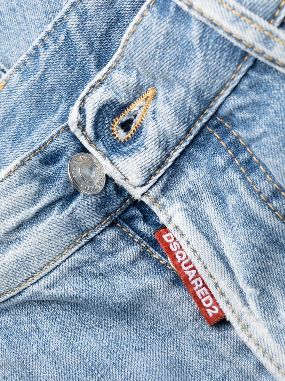 bleached-wash cropped jeans - 5