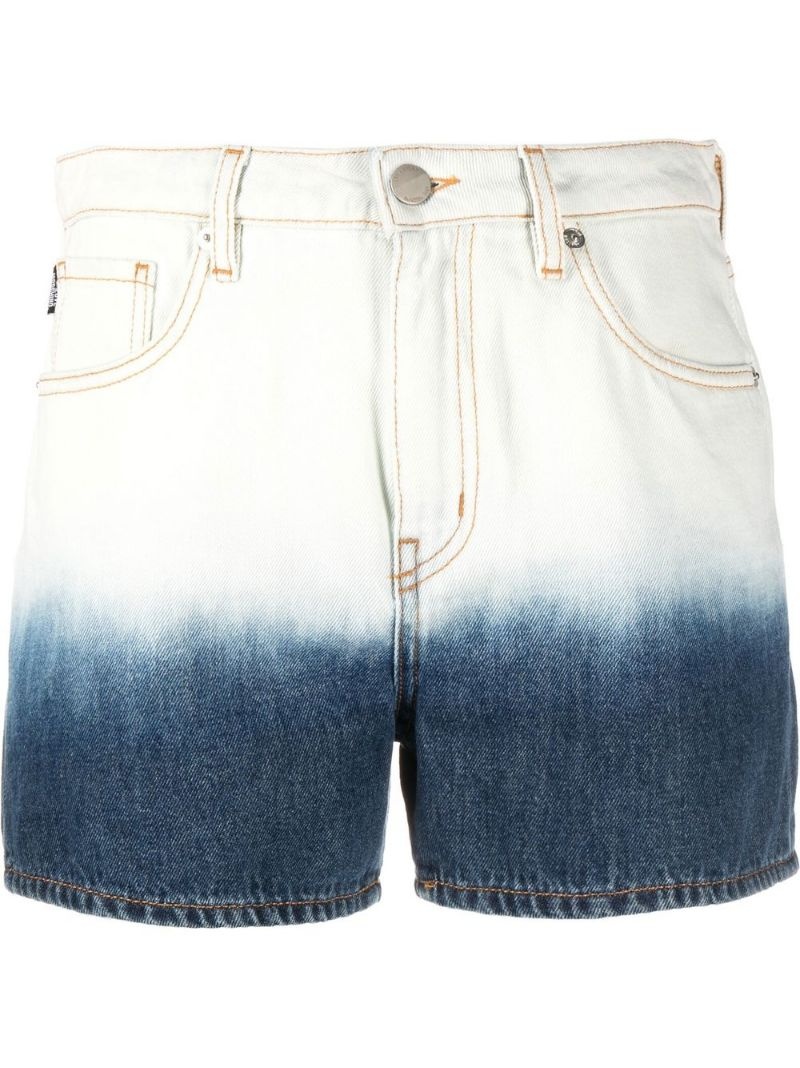 ombré-effect denim shorts - 1