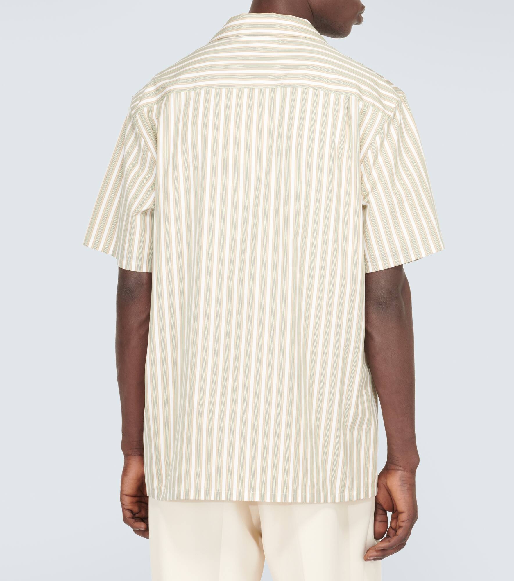 Striped cotton bowling shirt - 4