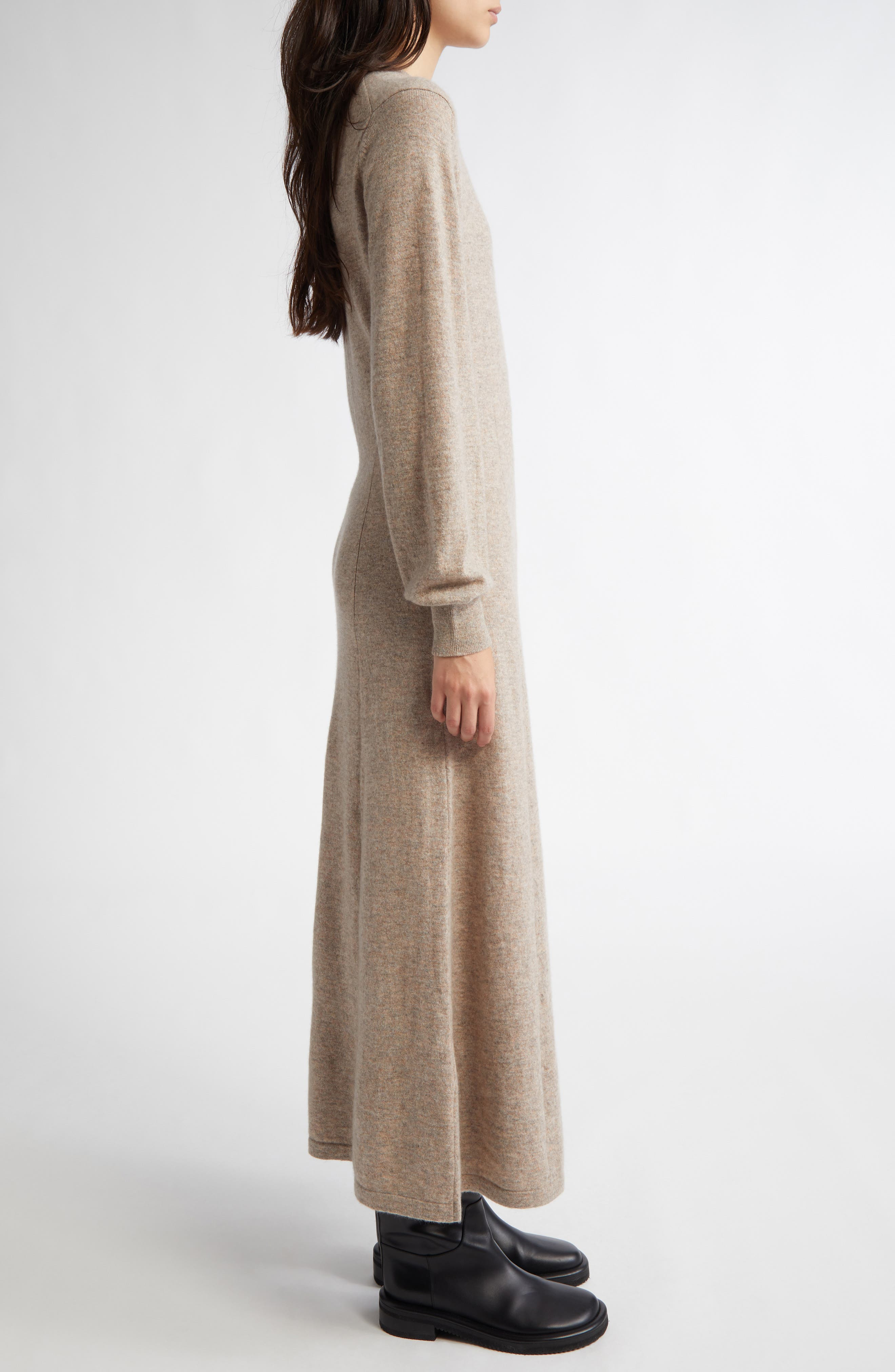 Johnstons of Elgin Long Sleeve Cashmere Sweater Dress at Nordstrom - 3