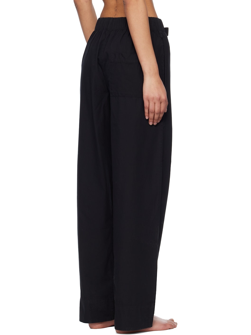 Black Poplin Pyjama Pants - 3