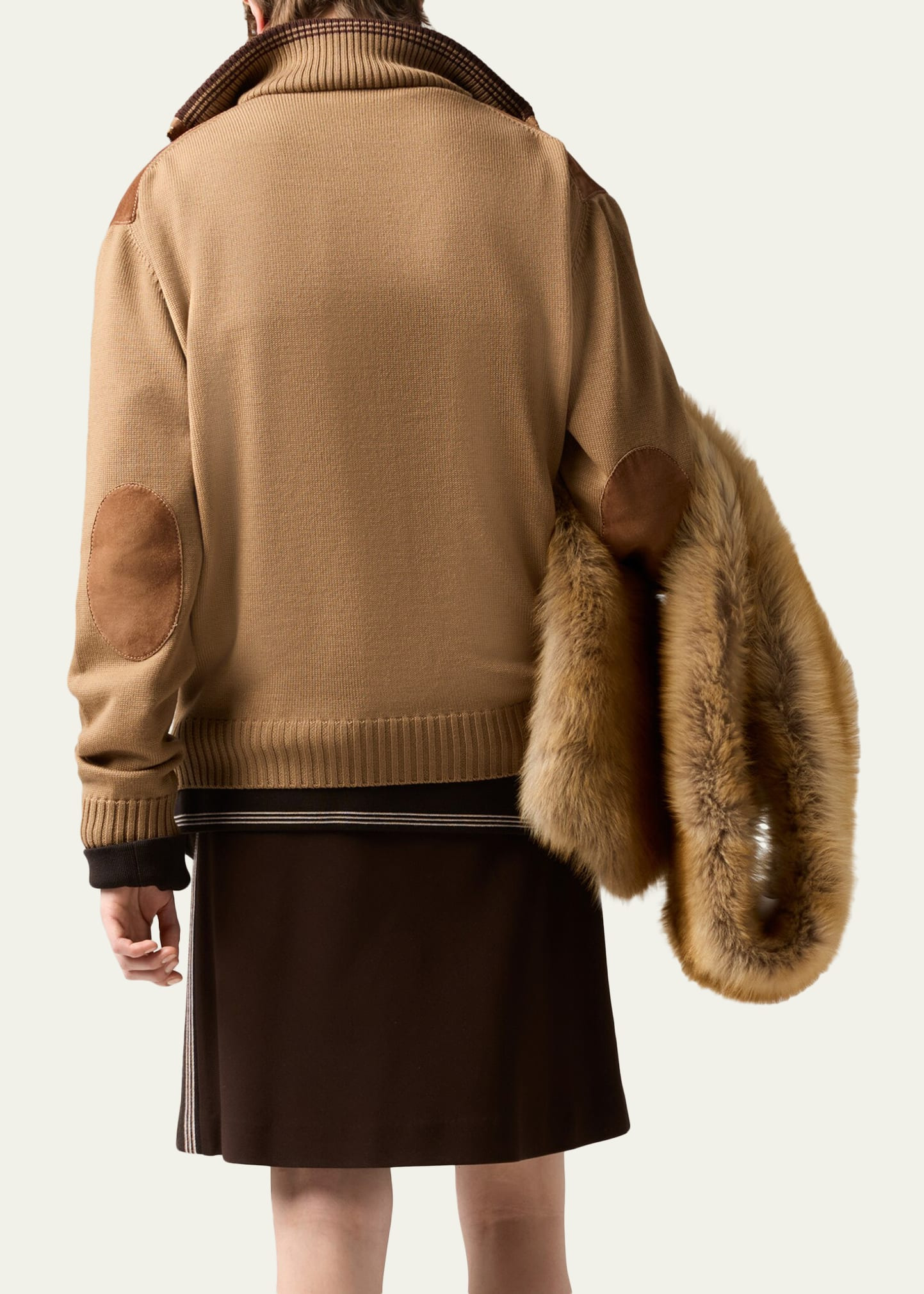 Suede & Wool Knit Jacket - 2