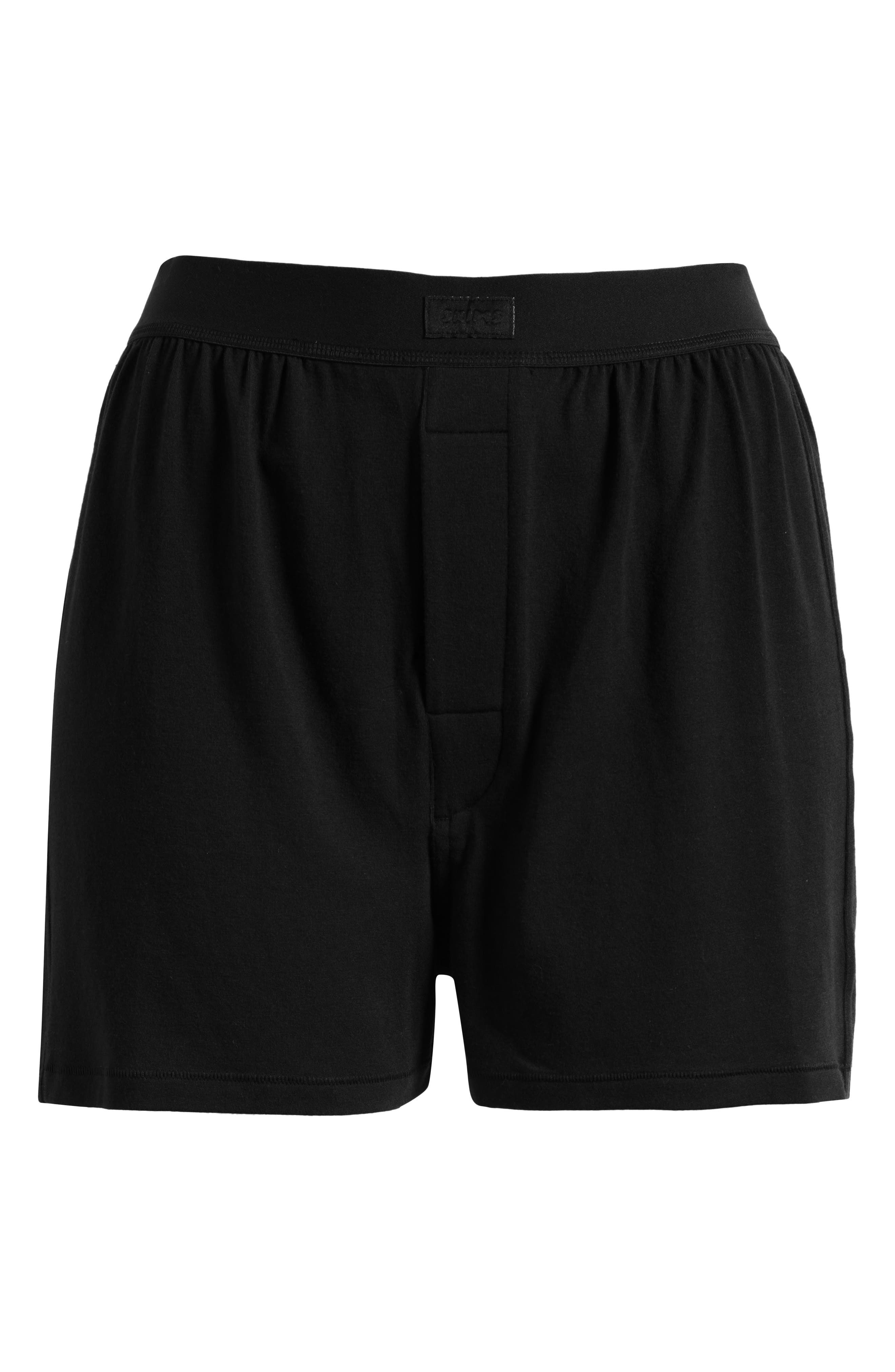 SKIMS Relaxed Fit Boyfriend Boxer in Onyx at Nordstrom - 4