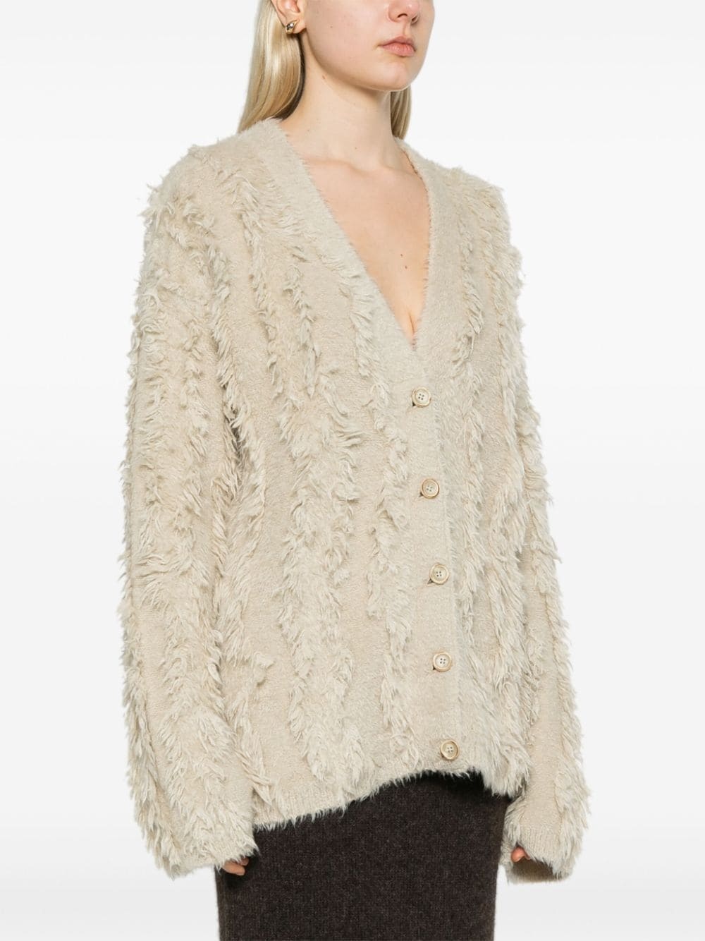 frayed cardigan - 3