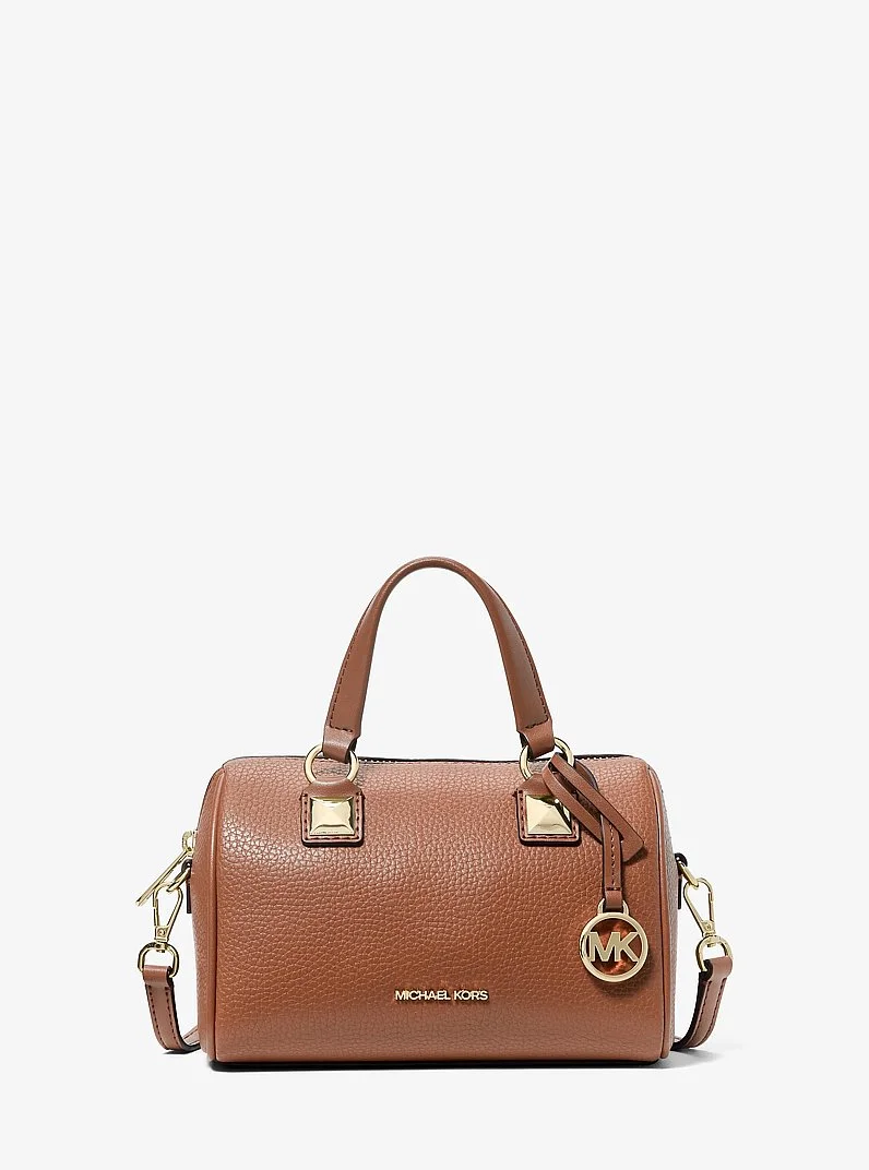 Grayson Small Pebbled Leather Duffel Crossbody Bag - 1