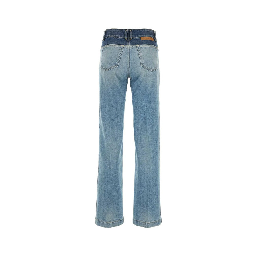 Stella McCartney Blue Panelled Straight-Leg Denim Jeans - 6