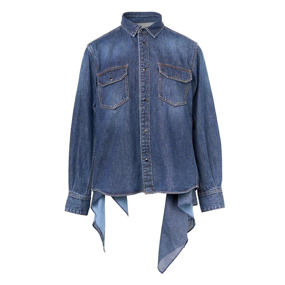 Denim x Satin Shirt - 1