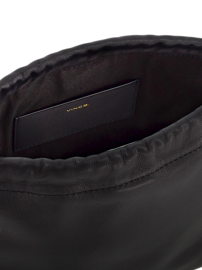Women's Sarai Leather Drawstring Crossbody Bag - Black 3