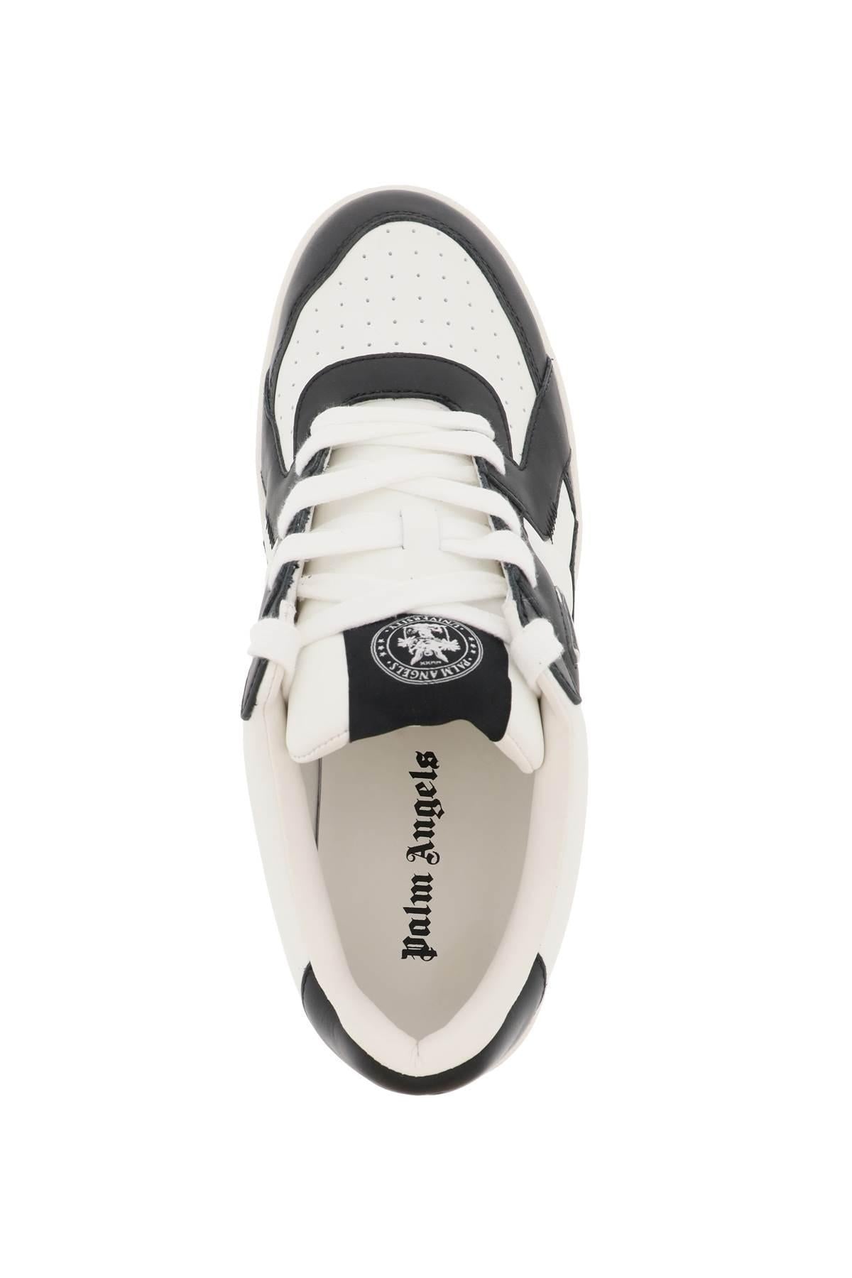 'PALM UNIVERSITY' TWO-TONE LEATHER SNEAKERS - 3