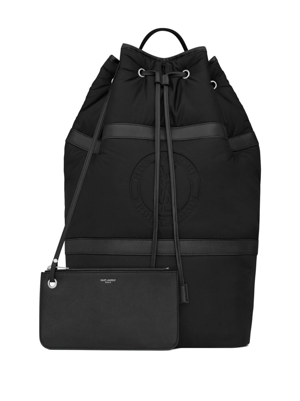 Rive Gauche logo-debossed backpack - 4