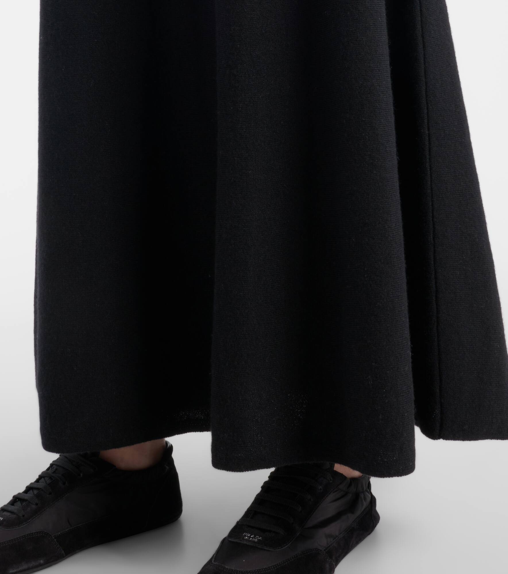 Torie high-rise cashmere maxi skirt - 5