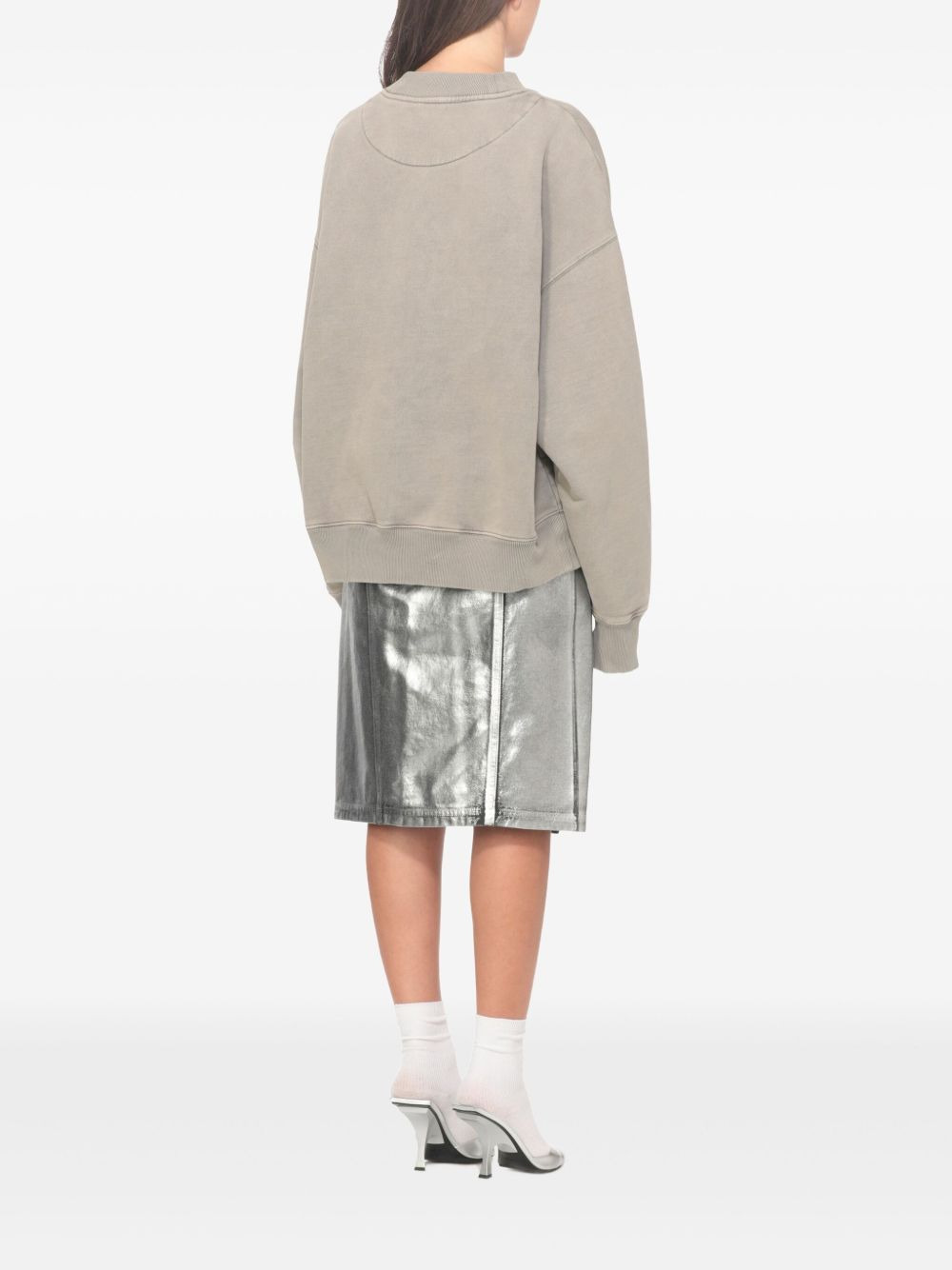 logo-embroidered sweatshirt - 4