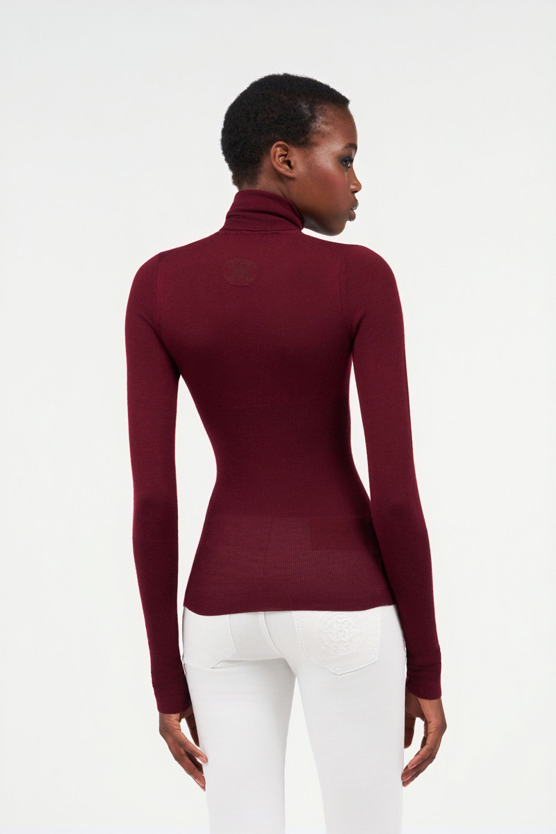 Burgundy Turtleneck Top 4