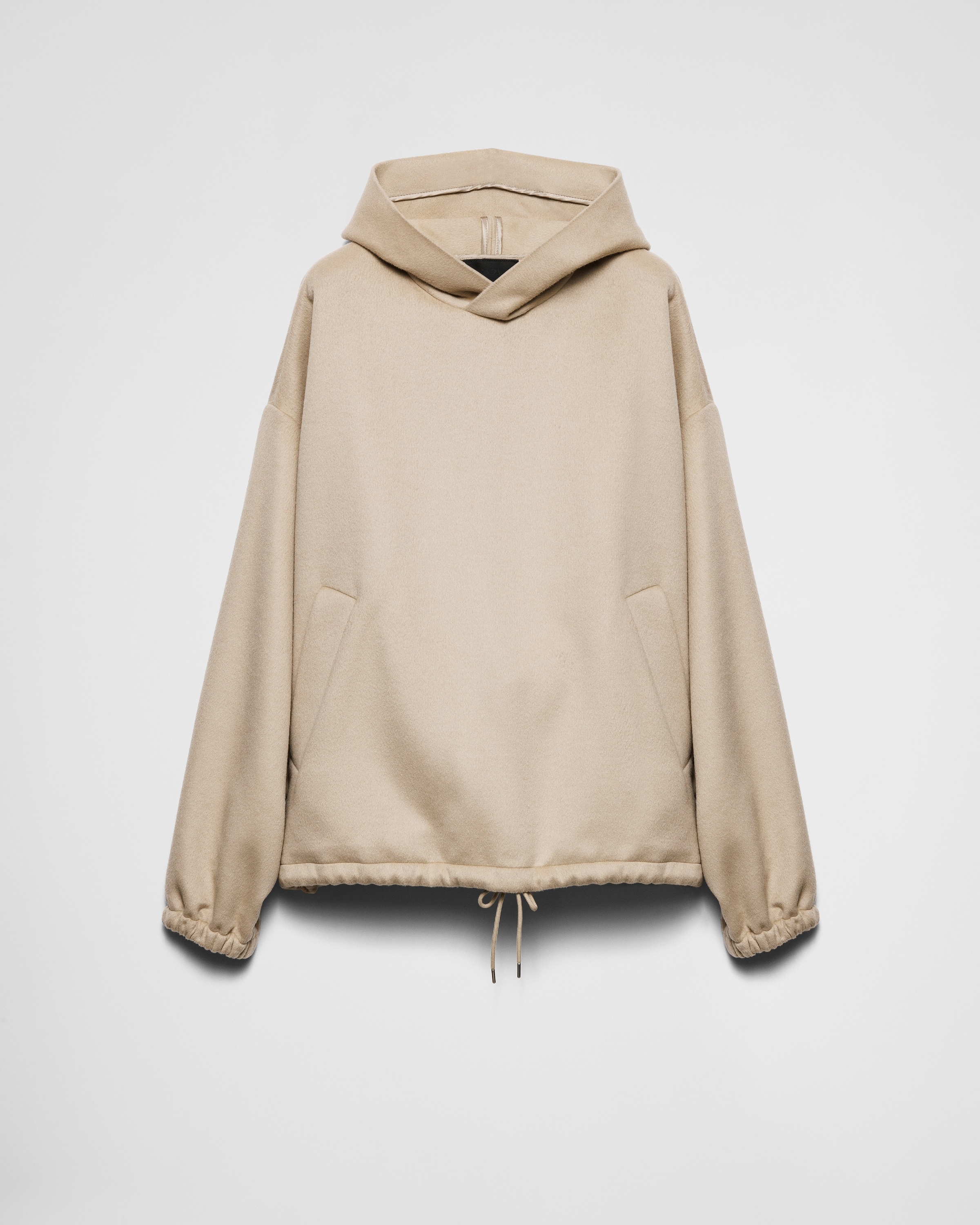 パーカー・フーディ PRADA SGC623_1CRU WOOL BLEND HODDIE JACKET Prada Wool blend hoodie jacket | REVERSIBLE
