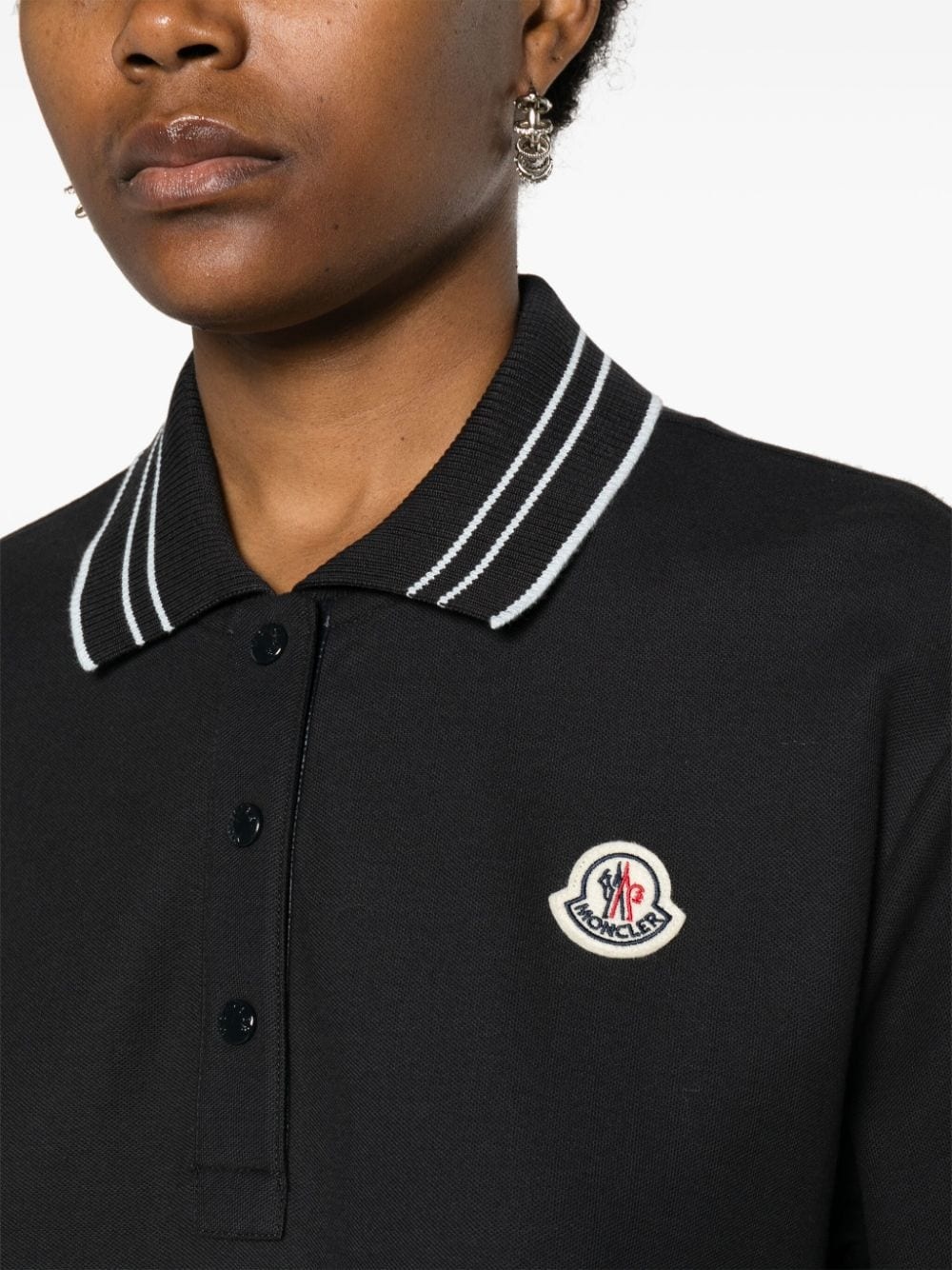 logo-patch cotton polo shirt - 5