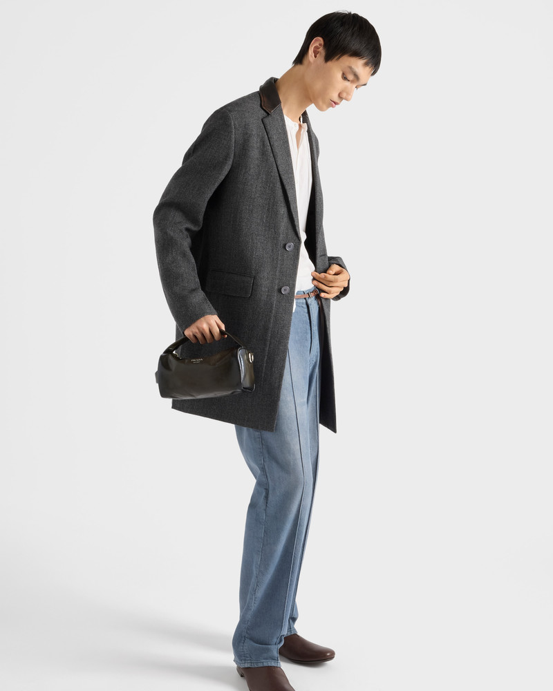 Prada Antiqued leather shoulder bag outlook