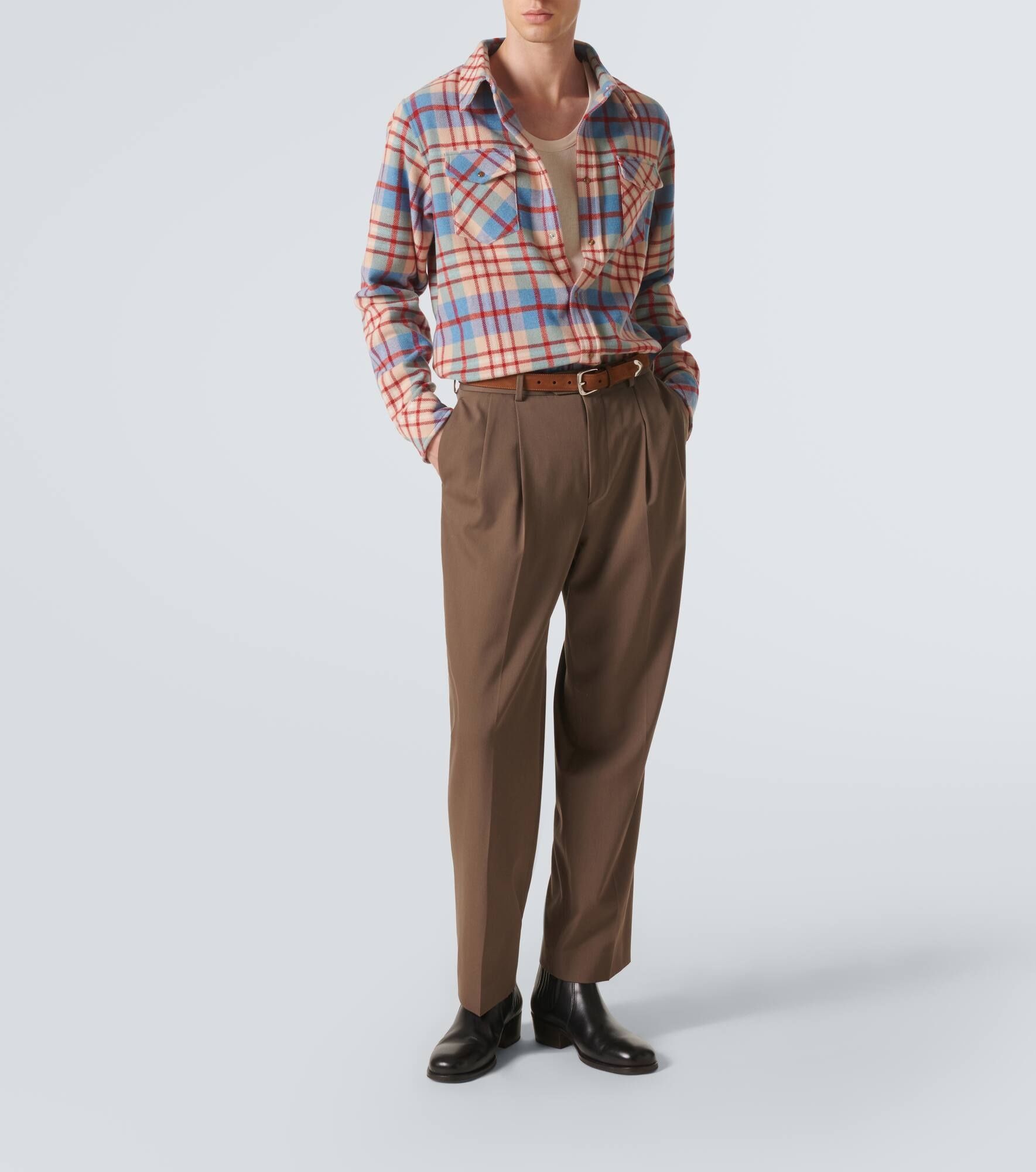 Al's Run plaid cashmere shirt - 2