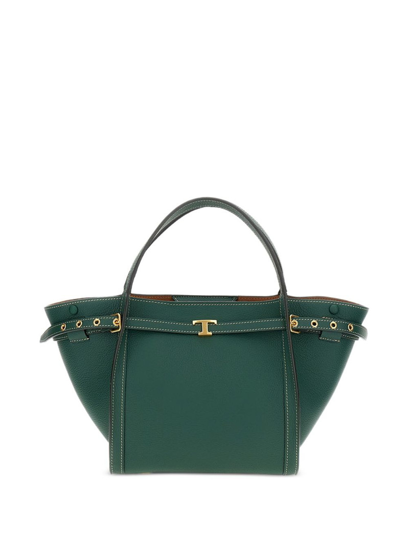 small leather shopping tote bag 1