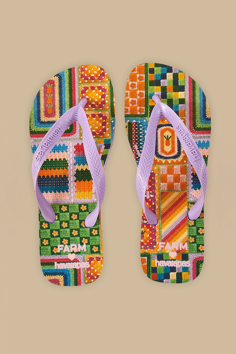 FARM RIO Mixed Crochet Havaianas Sandals outlook
