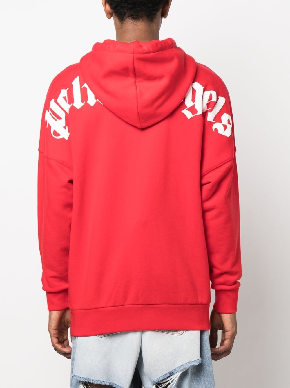 logo-print cotton hoodie - 4