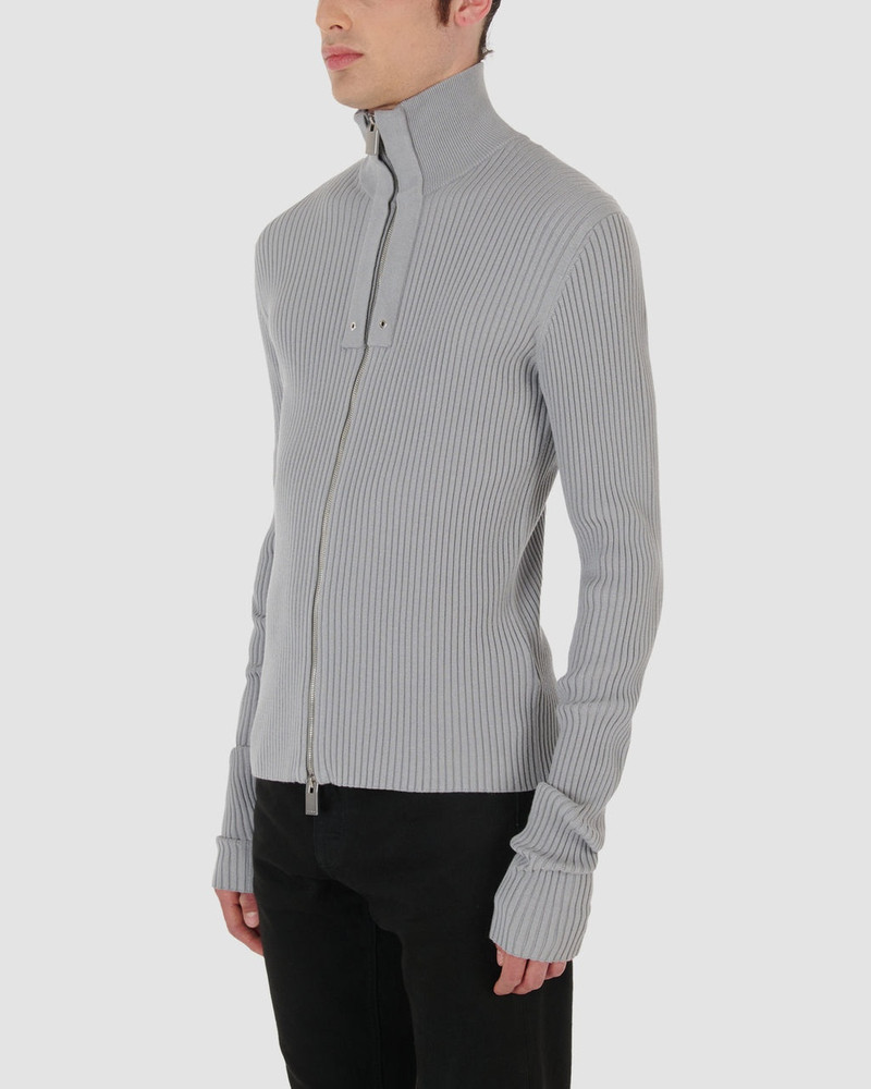 SMALL RIB ZIP UP SWEATER 3