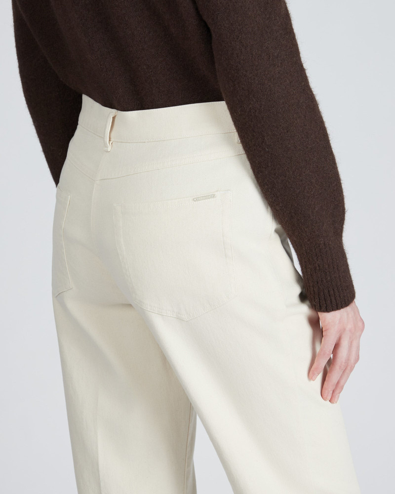 Regular fit five pocket cotton bull trousers 4