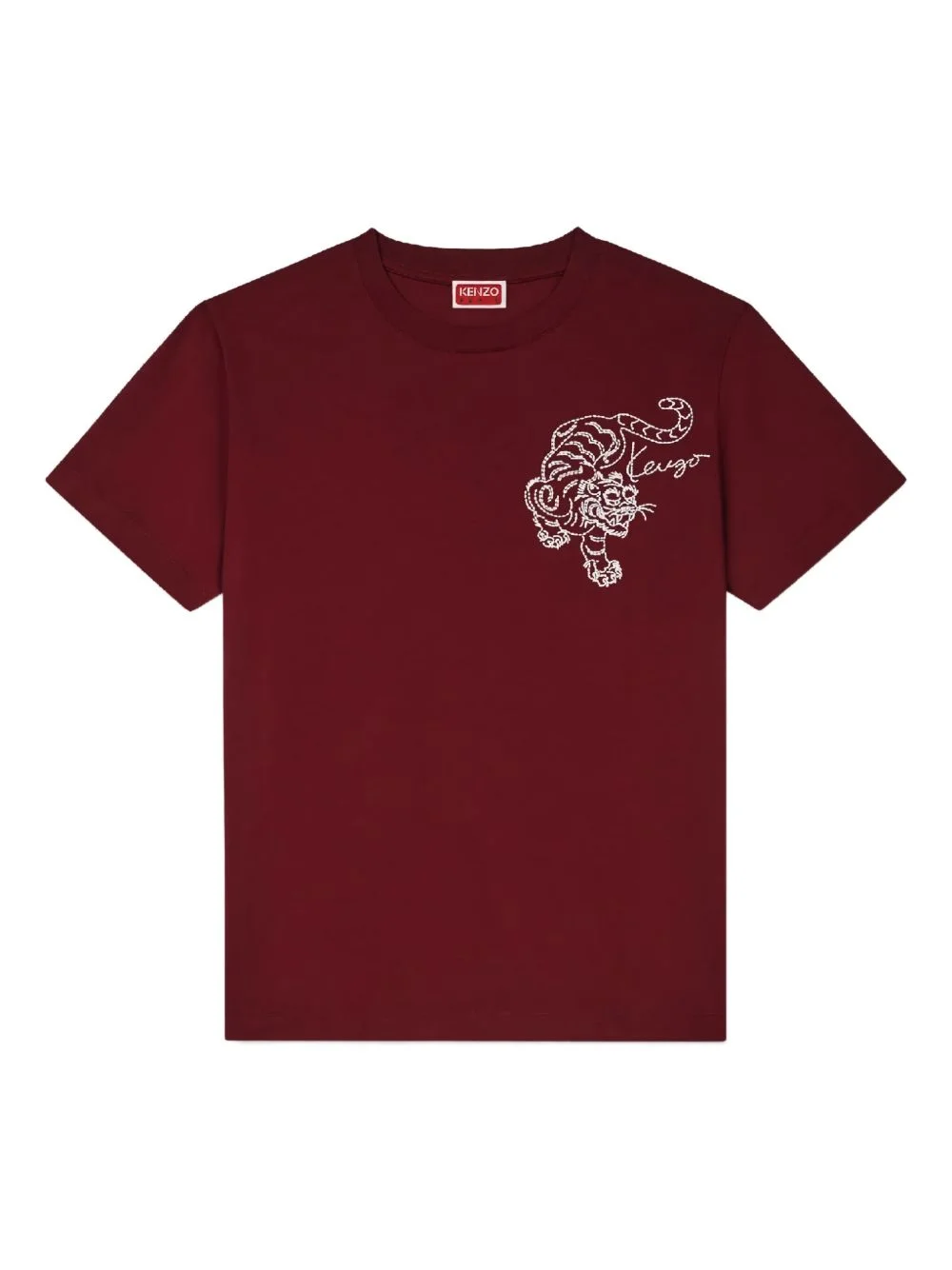 Tiger-embroidered T-shirt - 1