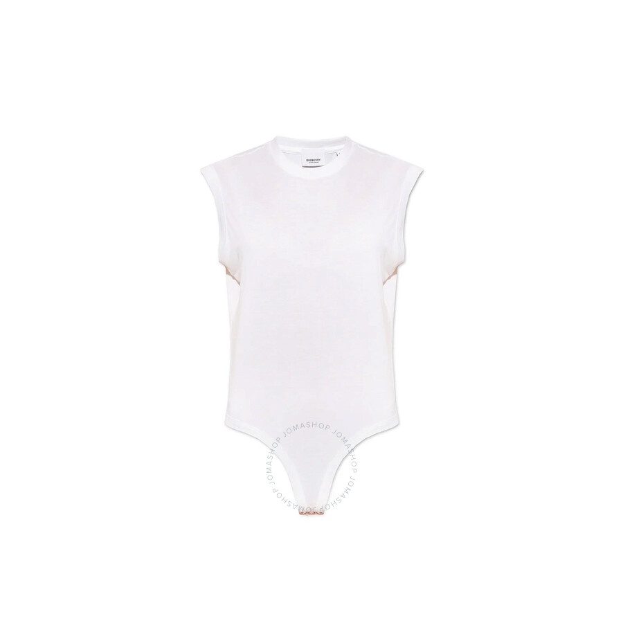 Burberry Ladies Cool White Sleeveless Bodysuit - 1