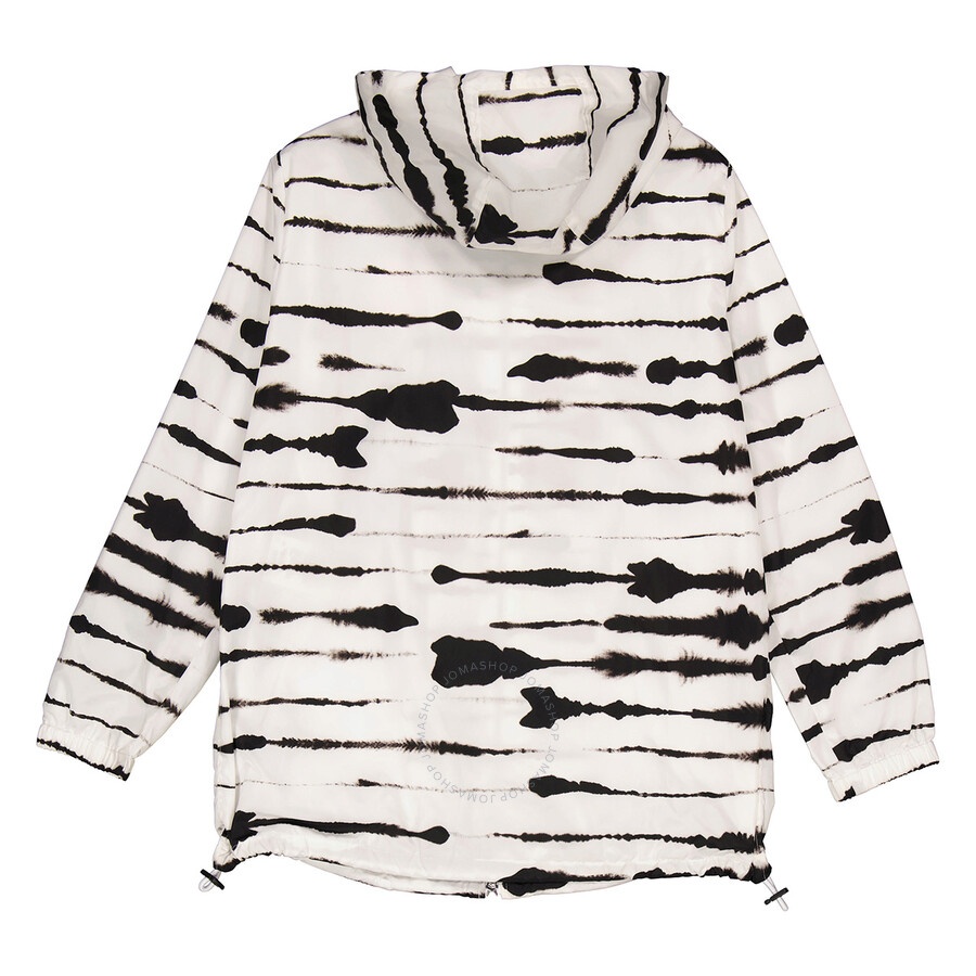 Burberry Ladies Black/White Watercolour Print Econyl Hooded Parka - 2