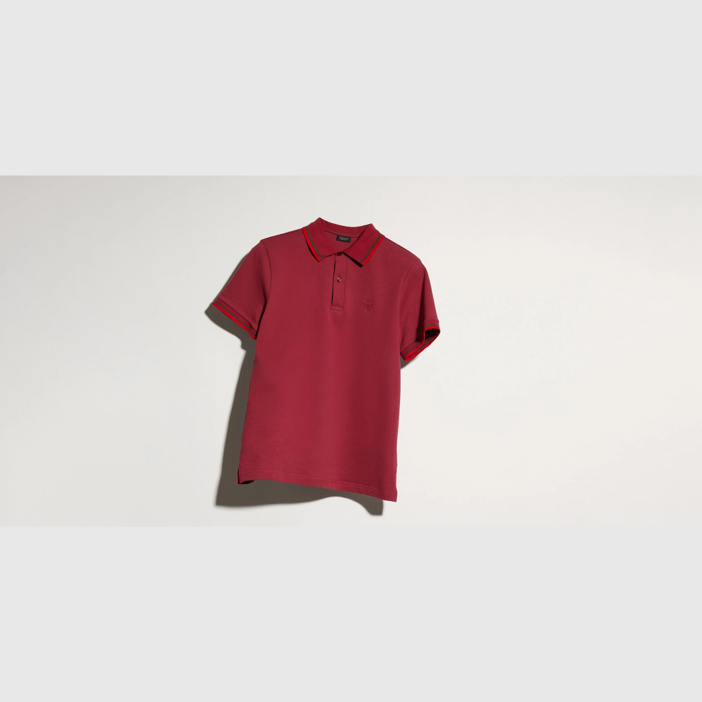 Cotton piquet polo shirt with embroidery - 1