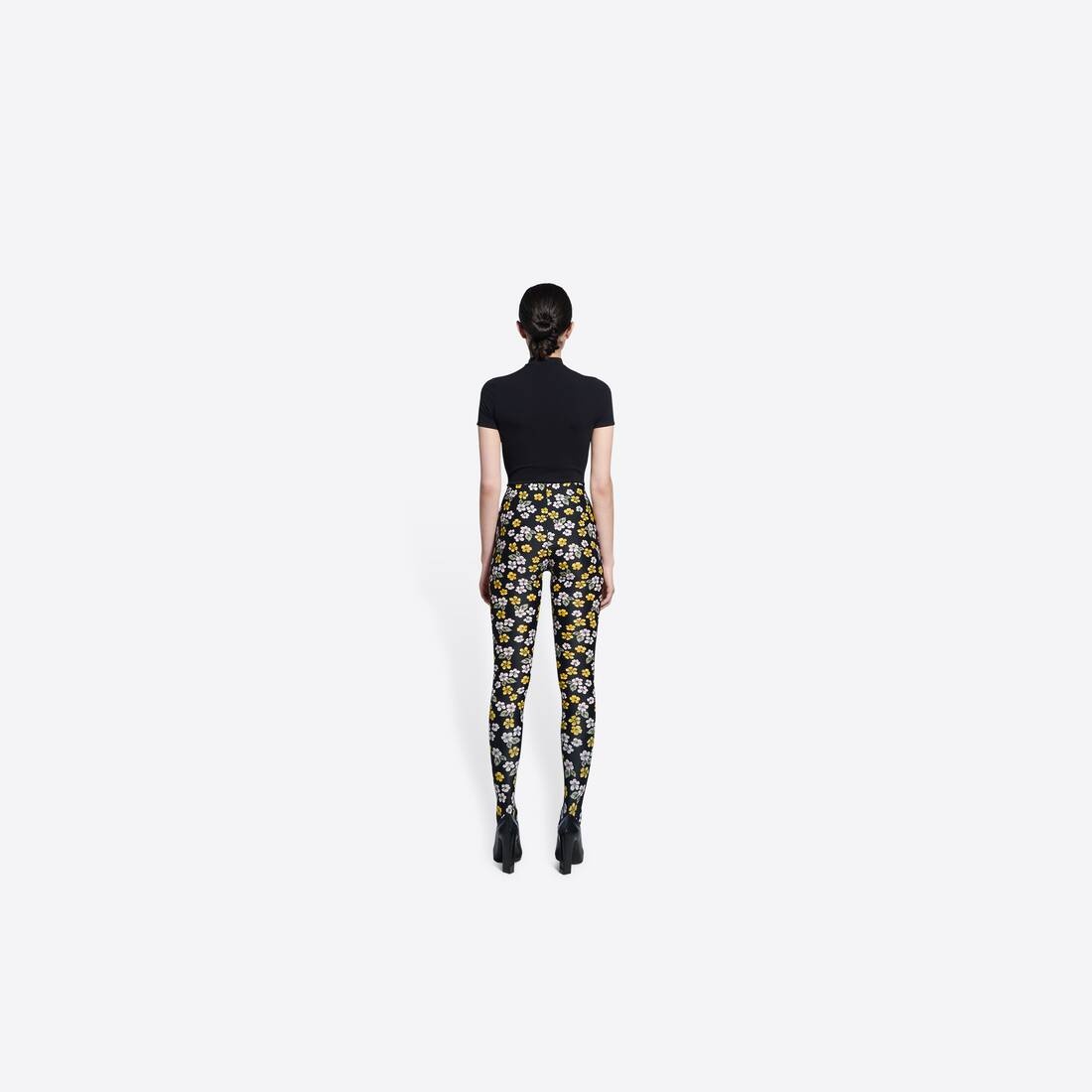 Women's Archive Floral Foot Leggings  in Black - 5