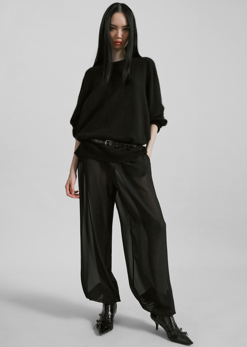 Dione Croc Leather Belt - Black 4