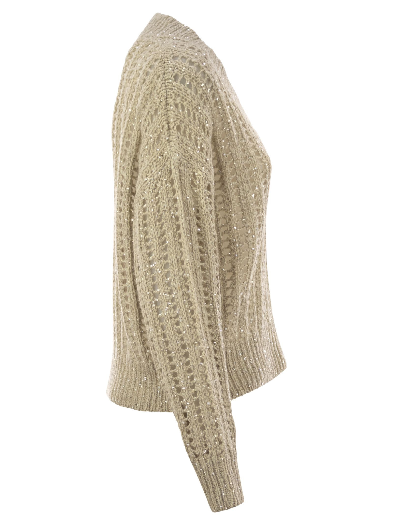 Brunello Cucinelli Women Silk And Linen V-Neck Sweater - 3