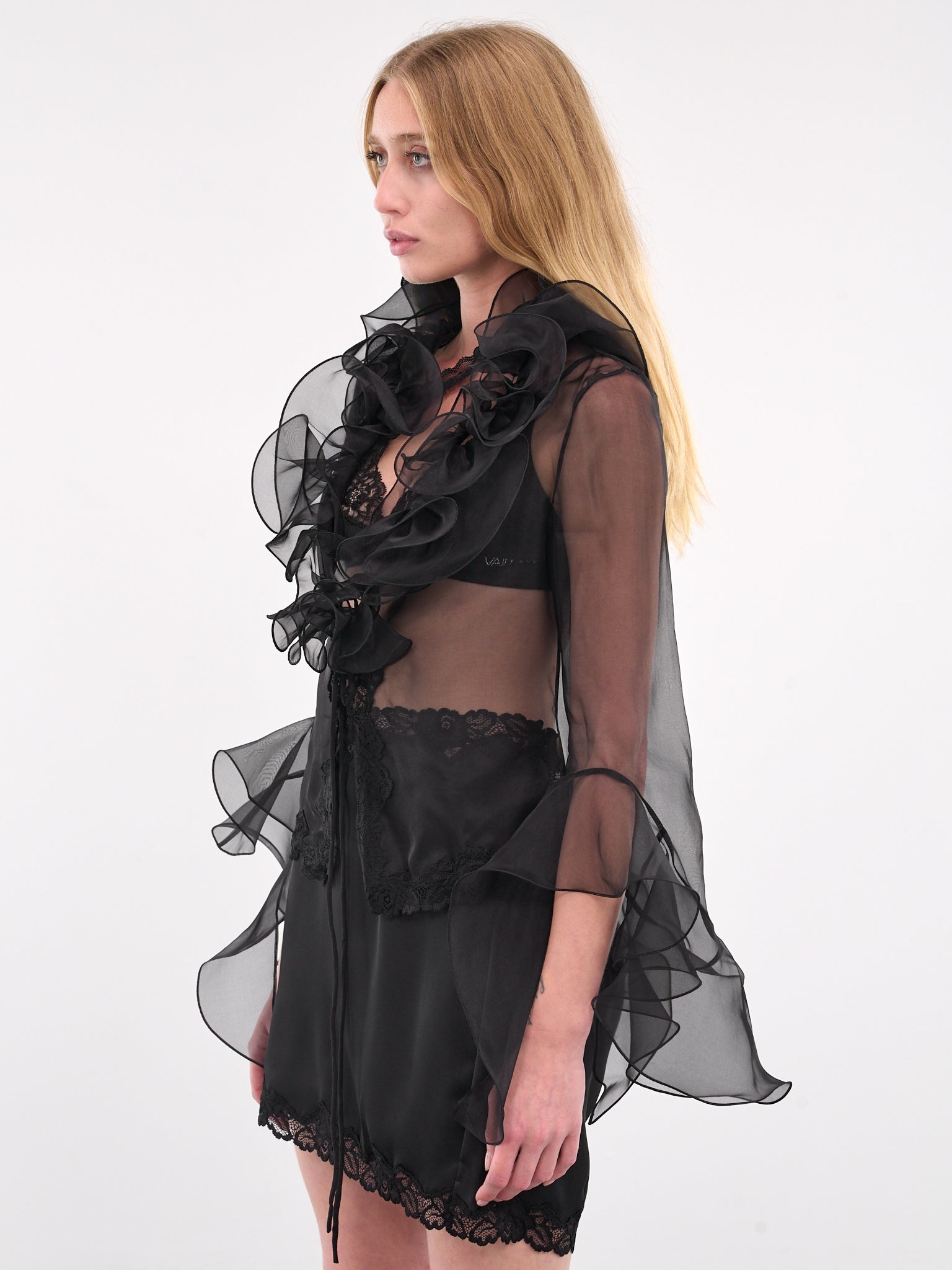 Ruffled Organza Blouse - 2