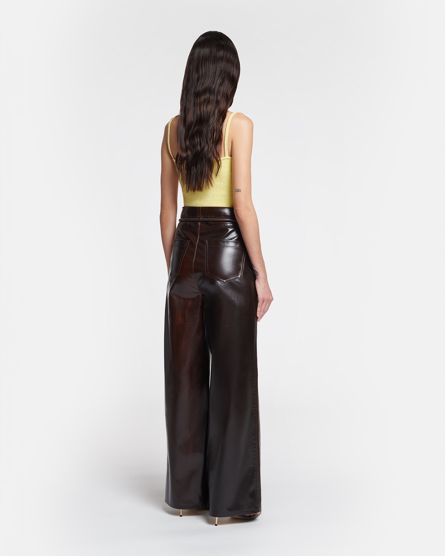 Belted Alt Vintage Leather Pants - 5