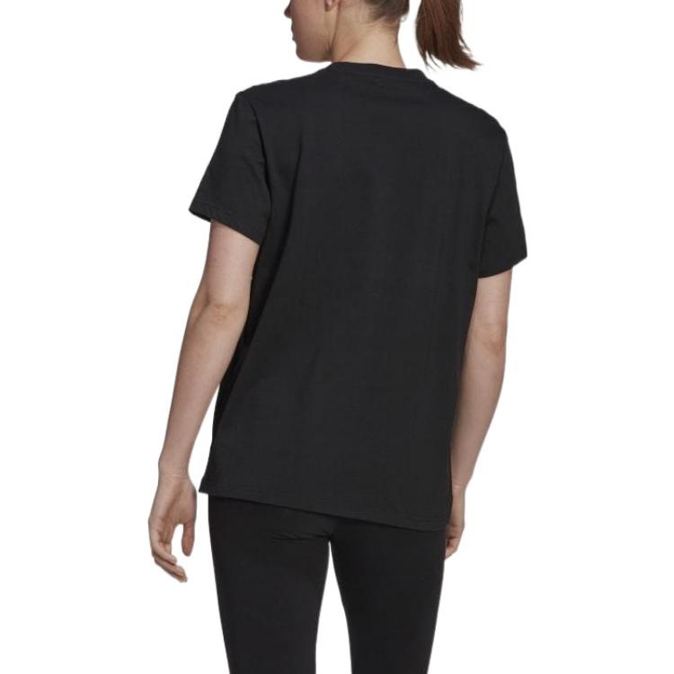 (WMNS) adidas originals Essentials Short Sleeve T-shirt 'Black' GL0781 - 4