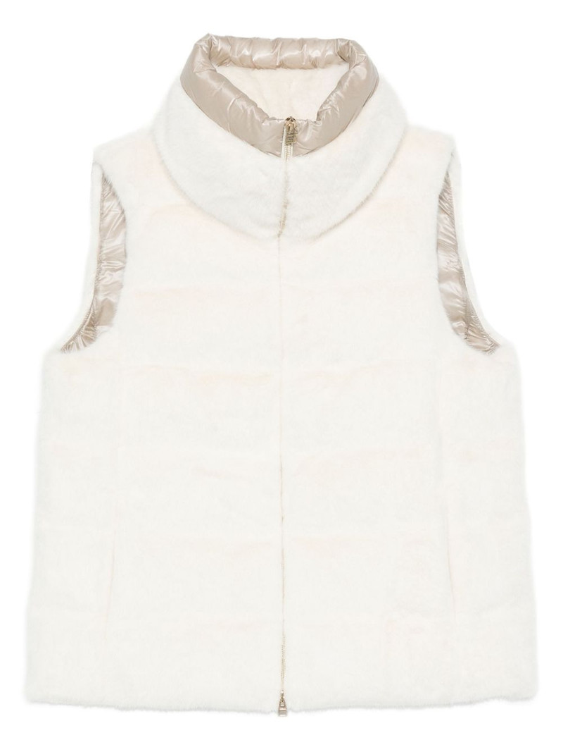 faux-fur sleeveless gilet 1