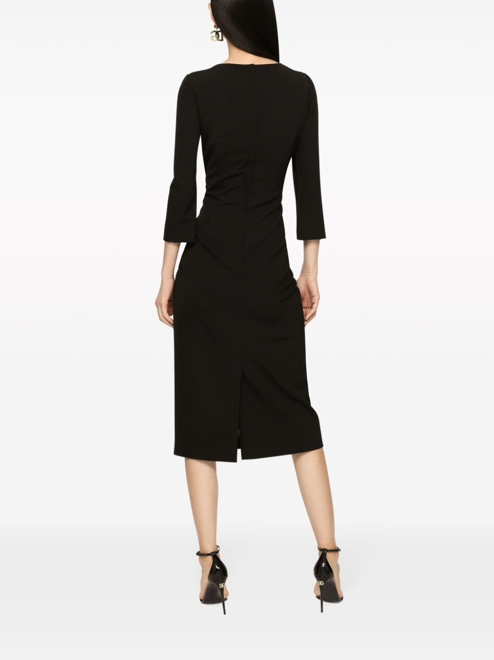 wool-blend midi dress - 3